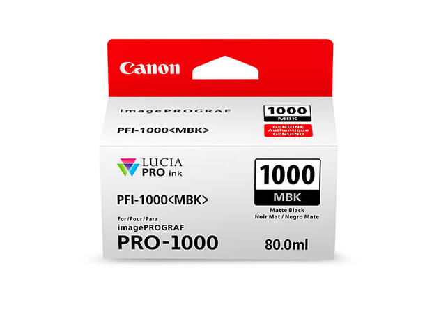 Canon Blekk LUCIA PFI-1000MBK Matt sort Til Canon ImagePrograf Pro-1000 80ml
